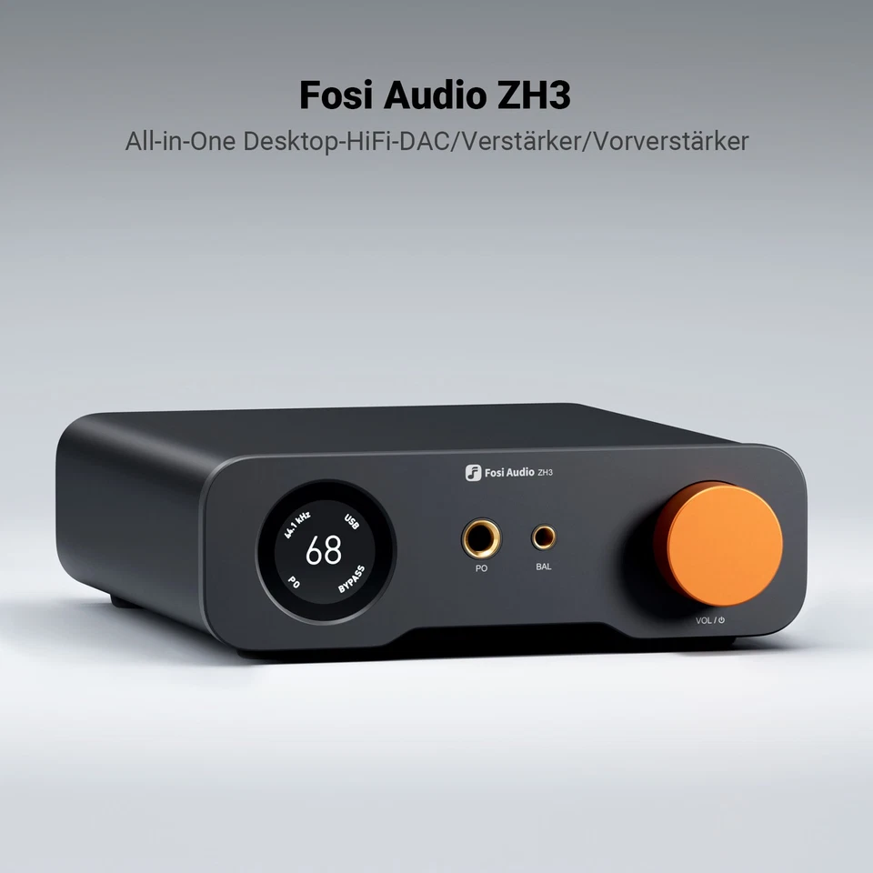 Fosi Audio ZH3 DAC Headphone Amp, Fully Balanced Preamp 4-in-4-out with Remote - image 2 of 4
