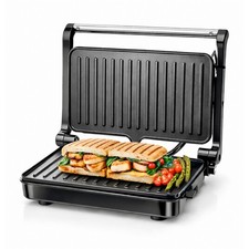 Electric Panini Press Grill Non Stick 180 Degree Opening 1200W Sandwich Toaster