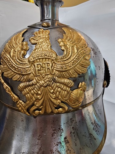 German Prussian Pickelhaube Spiked WW1 Armor Helmet Wearable Officer's Helmet