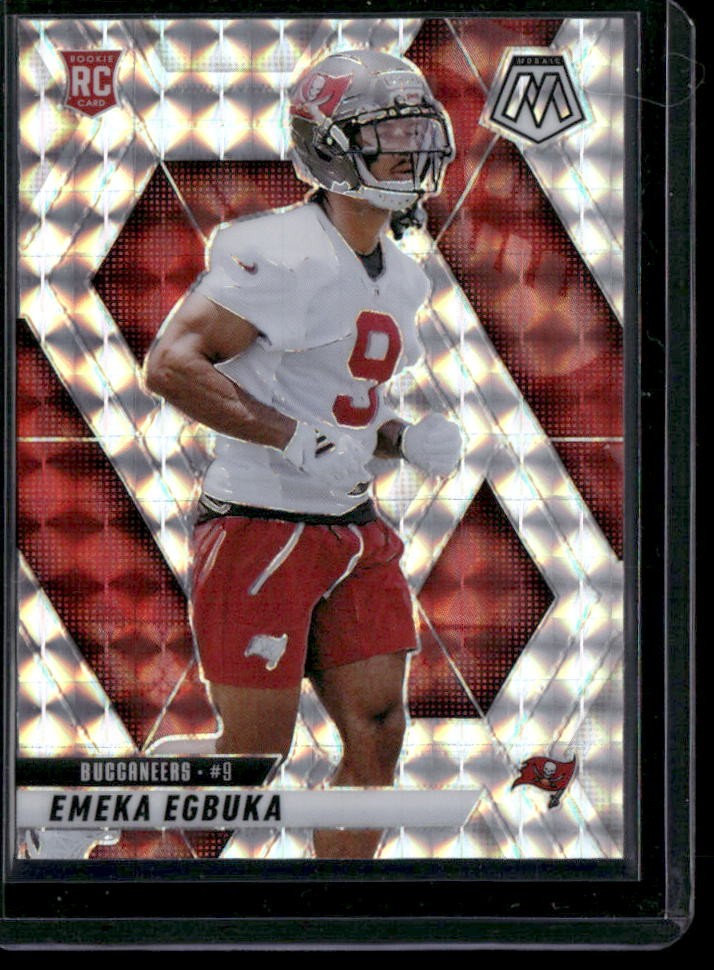 2025 Panini Mosaic #376 Emeka Egbuka Mosaic No Huddle Silver
