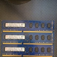 Hynix 12GB 3x4GB DDR3 SDRAM UDIMM PC3-10600U 240-Pin HMT351U6CFR8C-H9