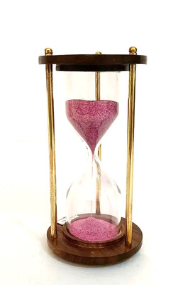 Schöne 4 Zoll Holz Messing Sand Timer Home Office Dekorative Sanduhr Souvenir...