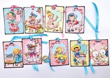 9-Easter-Retro-Mid Century-Junk Journal-1950's-Linen Cardstock-Gift-Hang-Tags