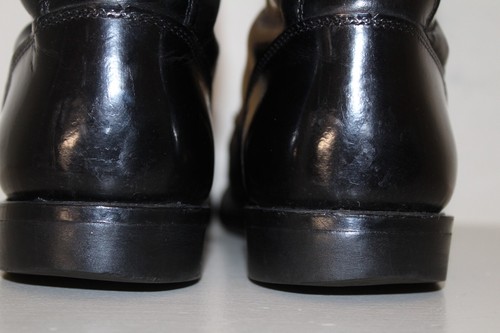 Botas de Salto Doble Marca H HH 10" Talla 9.5 D Tácticas Militares Puntera Cuero Negro - Imagen 8 de 14