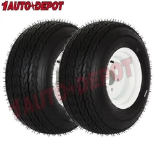 2 Set 20.5x8-10 Bias Trailer Tires with 10" Wheel - 5 on 4-1/2" - Load Range E