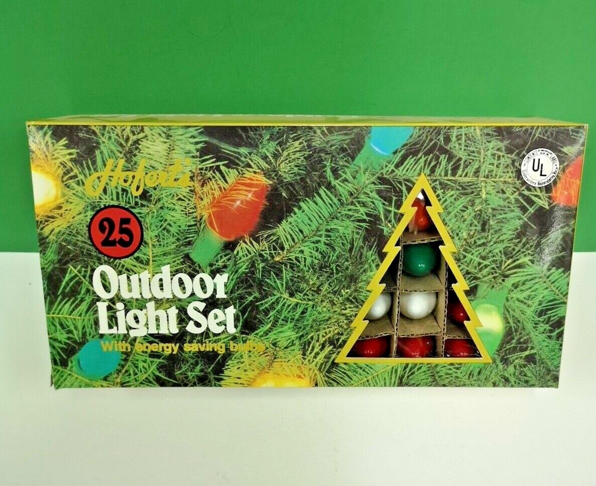 Hoferts 25-Light C9 Clear Christmas String Light Set With Green Wire - Indoor/Outdoor, 120V