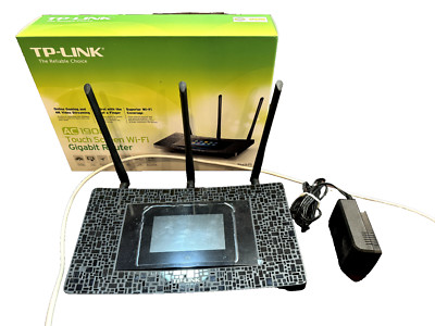 TP-Link AC1900 Touch Screen Wi-Fi Gigabit Router. Black with 4 Lan ports 