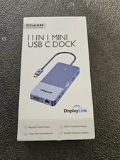 QGeem 11 in 1 Mini USB 3.0 Docking Station D3908 Portable Triple Disply