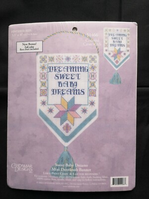 Candamar Designs gezählte Kreuzstich süße Baby Träume Mini Tür Banner