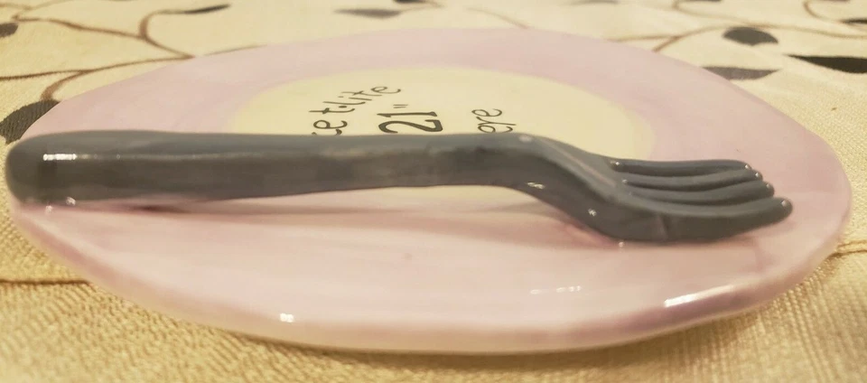 Сменная тарелка для чайного торта на 21-й день рождения Blue Sky Clayworks - Изображение 2 из 4