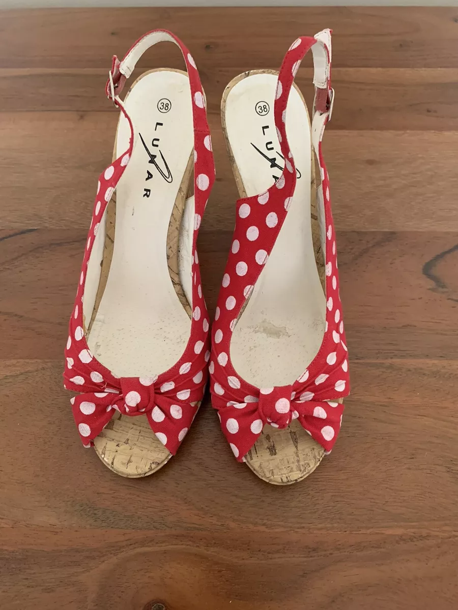 Red polka store dot sandals