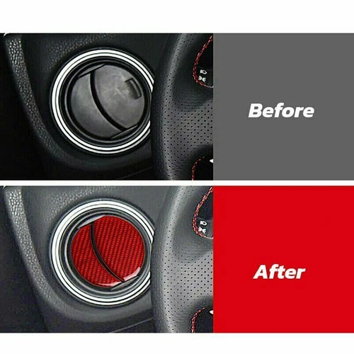 Red 4Pcs Air Vent Outlet Cover Carbon Fiber For Subaru BRZ Toyota 86 2013-2020 - Bild 3 von 5