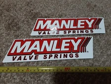 Lot of 2 Manley Racing Valve Springs Decals Stickers Nascar NHRA PDRA Outlaw