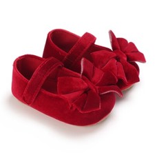 Girls Red princess shoes Mary Jane Shoes Baby Girls Christening Dance Shoes Ball