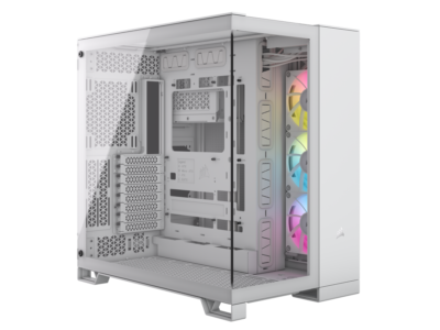 CORSAIR iCUE LINK 6500X RGB Mid-Tower Dual Chamber PC Case – White