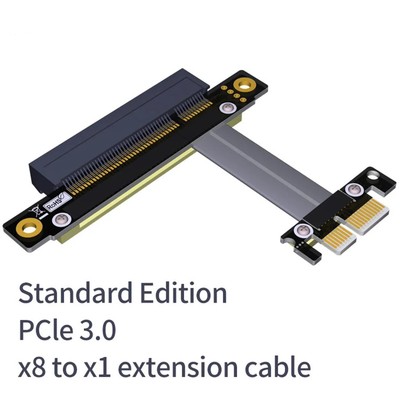 PCI Express 4.0x1 to x8 Riser Male to Female PCIe 4.0 x1 16G/bps Extension Cable