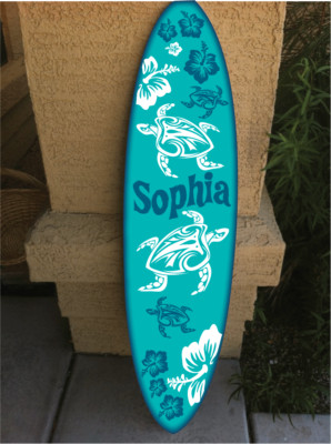 wall hanging surf board surfboard decor hawaiian beach surfing beach ...