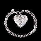 Women 925 Sterling Silver Flower Rose Bracelet 8 Inches 6MM Lobster Clasp L65