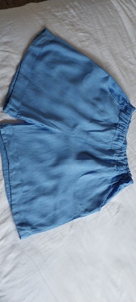 MADE IN ITALY FOR RIDLEY VIVID BLUE TAILORED LINEN SHORTS🦋