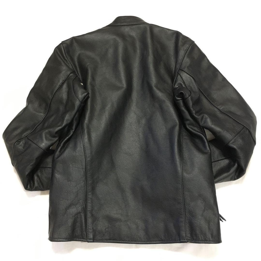 Vintage 90s leather jacket LongSleeve Outer single black Size L 