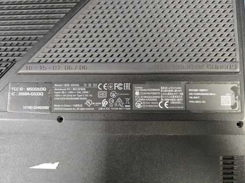 MSI G533QR-HQ005T for parts - motherboard dead - Picture 3 of 7