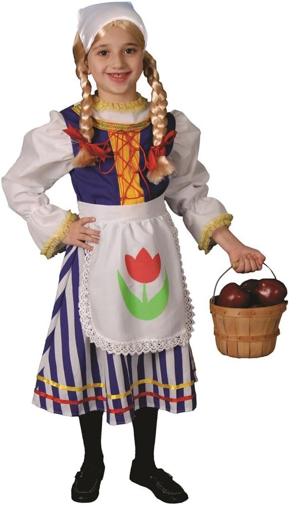 Dress Up America Niñas Lujo Holandés Disfraz - Juego de Rol Disfraces para Niños