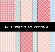 Stampin Up Country Gingham Plaid Designer Series Paper 6X6 DSP 24 Sheets NEW