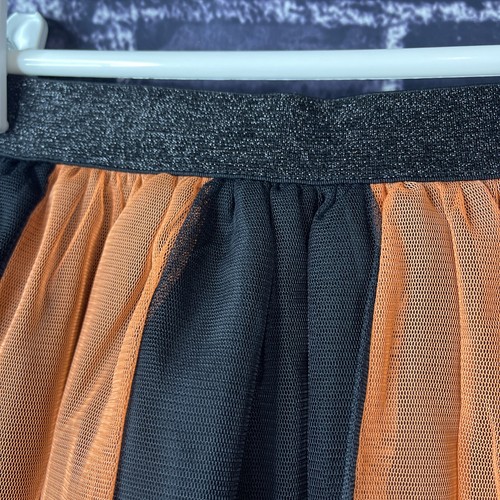 Cat & Jack Girls XS 4/5 Halloween Skirt Black Orange Pumpkins Fall Tutu - Picture 3 of 7