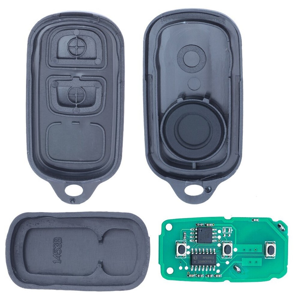 2-Pack Toyota Key Fob Shell Replacement - Fits Tundra, Tacoma (2 Button, For ELVATDD Remote)