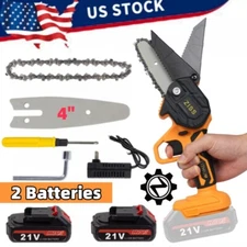 Mini Electric Chain Saw Cordless Wood Cutter Tool One-Hand Rechargeable Chainsaw