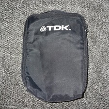 TDK Case Logic 10 Cassette Tape Storage Holder Zipper Black Soft