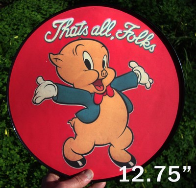 That's All, Folks framed round poster