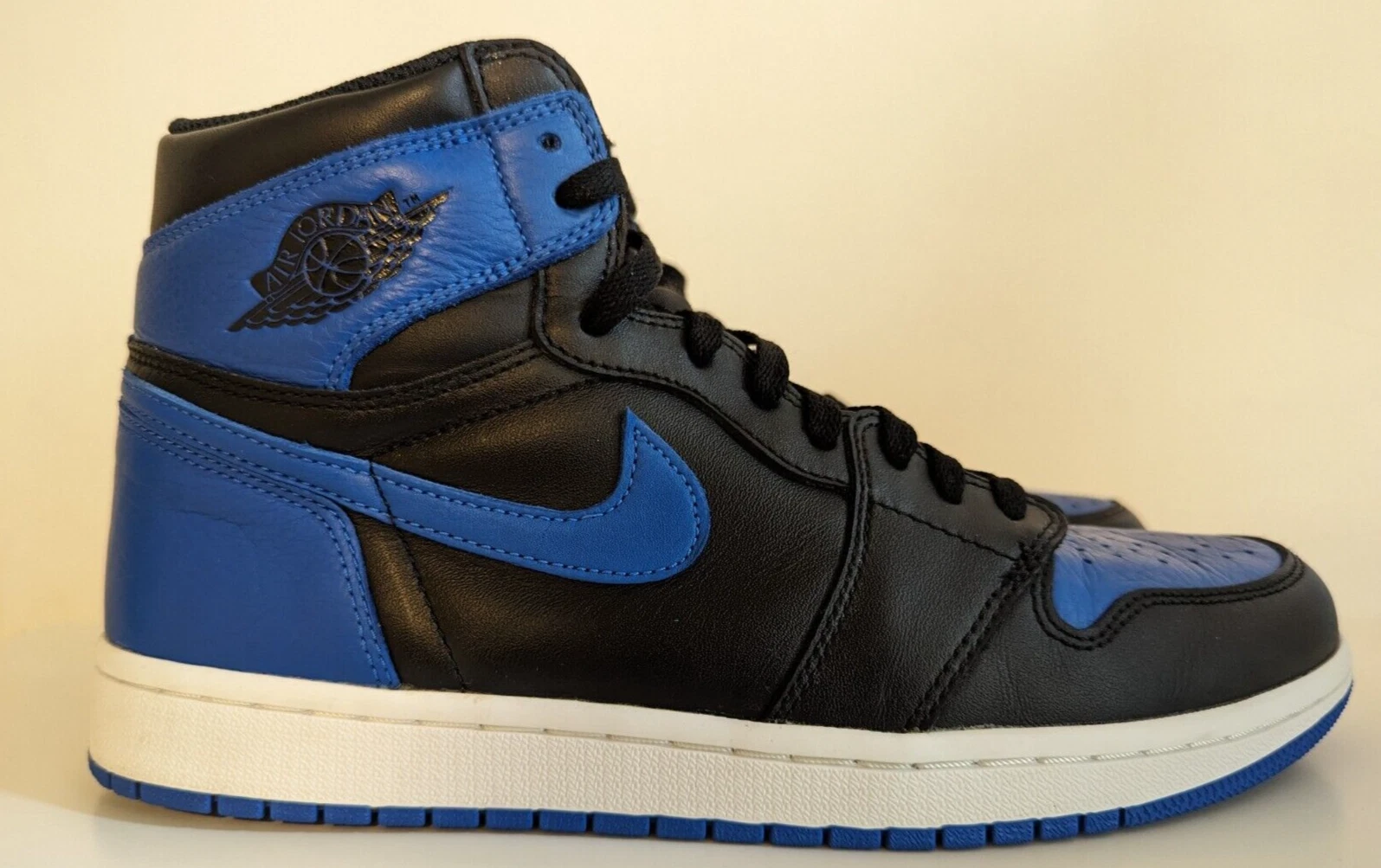2017 Air Jordan 1 retrò alto OG Royal nero taglia 11 555088 007