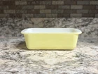 Vintage Pyrex 913 Loaf Cake Ovenware Pan 8½ x 4½ x 2½ Lemon Yellow White