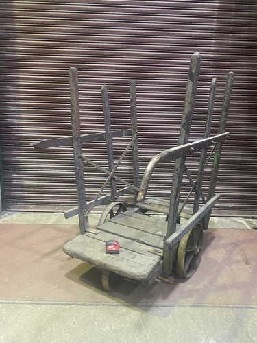 Large Vintage Medieval Monte Python Factory Cart Heavy Duty Industrial Antique - Picture 3 of 11