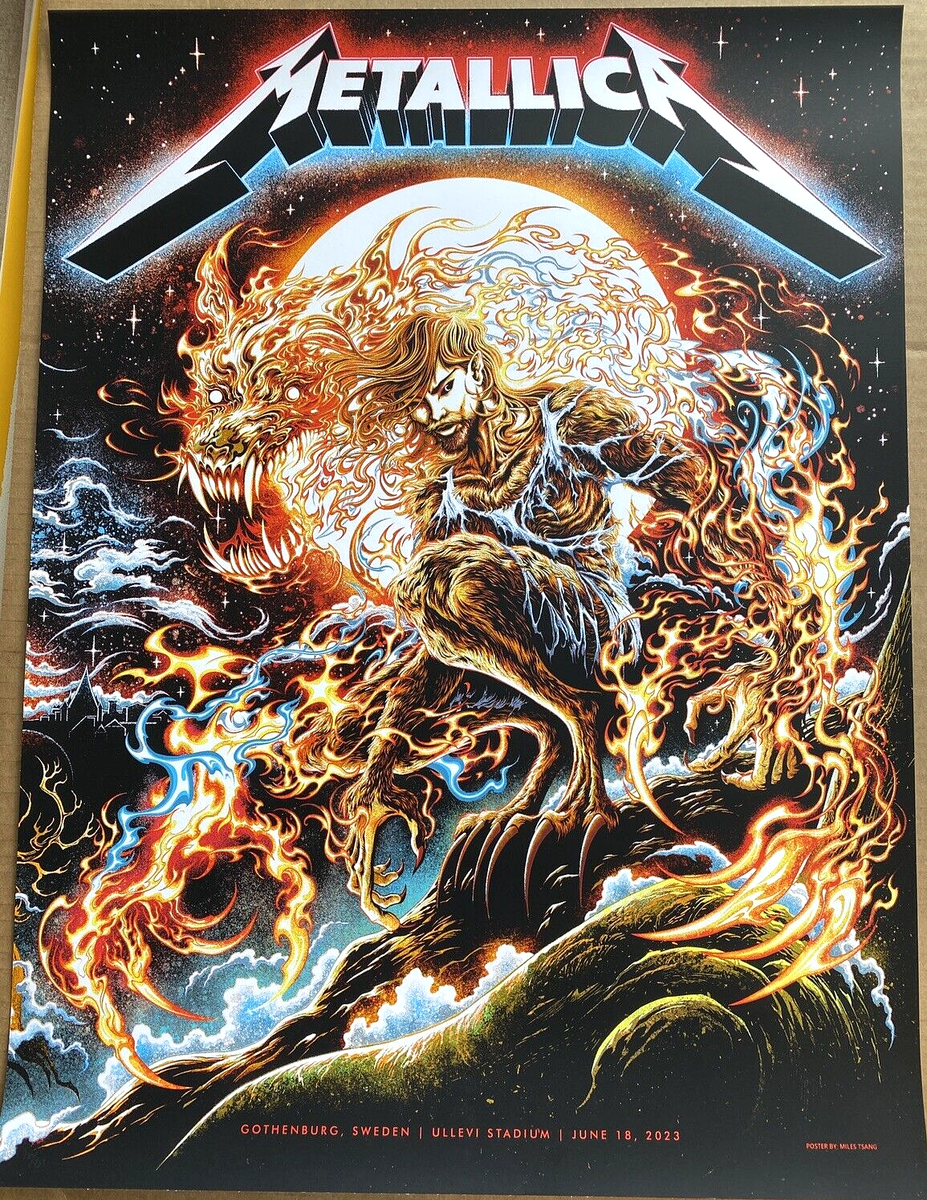 METALLICA Gothenburg Sweden July 18 N2 2023 Poster SE #/735 Miles
