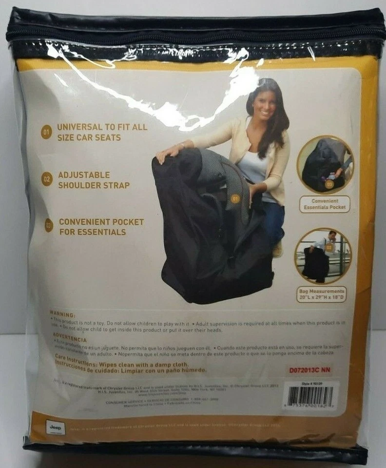 全新 吉普 黑色 汽车座椅 旅行包 尼龙 通用 尺寸 适合所有汽车座椅 带 — 第 2/2 张图片