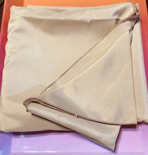 Basic Polyester Tablecloth 90 By 90 Inch Round Tablecloth Bed Bath & Beyond Tan