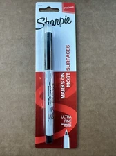 Sharpie ULTRA FINE TIP Black PERMANENT MARKER 1 pk Water Resist Non-Toxic 37101