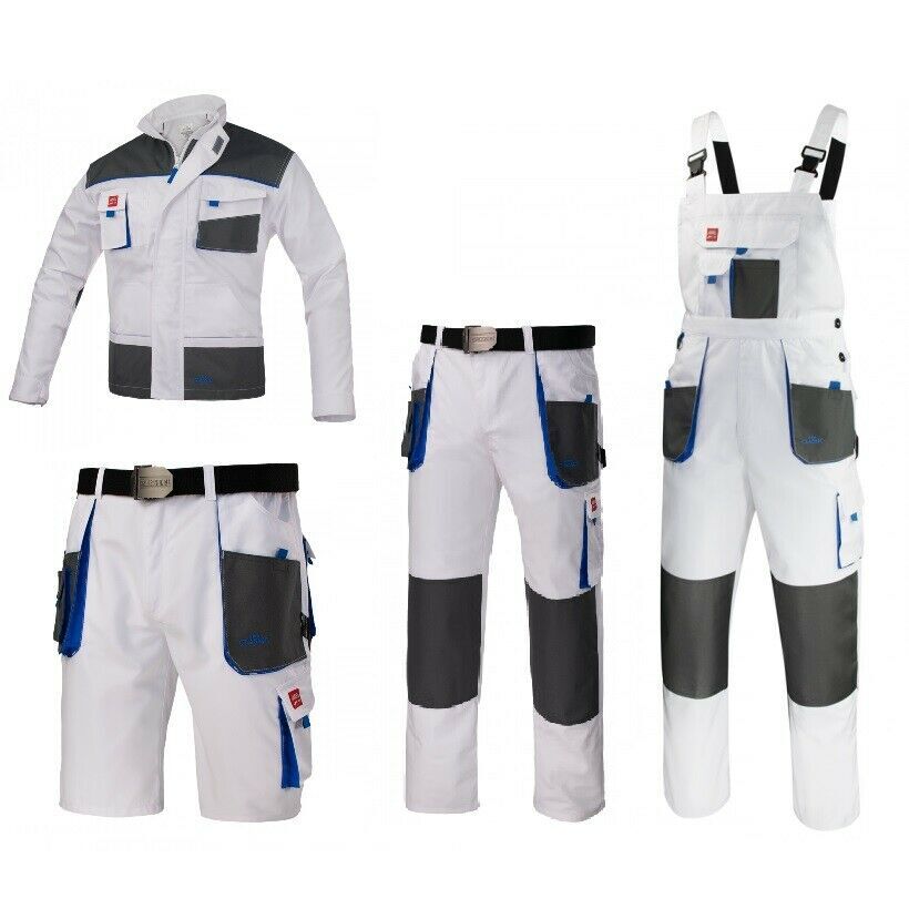 Arbeitshose Malerhose weiß Latzhose Arbeitsjacke Arbeitsshorts Berufsbekleidung