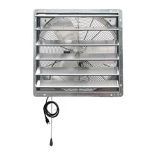 iliving electric shutter fan gable mount adjustable speed built-in thermostat