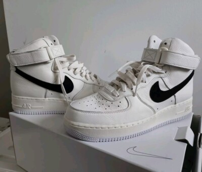 Nike Air Force 1 High 07 QS Beige Black white 9.5 By You SB dunk Light Bone