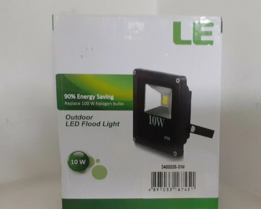 Proyector de Seguridad LED Exterior Jardín Casa Luces de Seguridad 10W IP66 Impermeable Foto 4 de 4