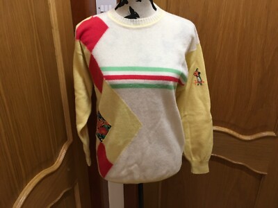 Vintage Pringle Sports, Ladies Pure New Wool Golf Jumper, Size Uk