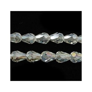 Green Czech Crystal Glass A.B Pcs Crafts Faceted Round Drop Beads 12 x 8mm 55