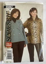 See & Sew B5067 Misse's Jacket Pattern  Unlined Sz Lrg-Xlg UNCUT