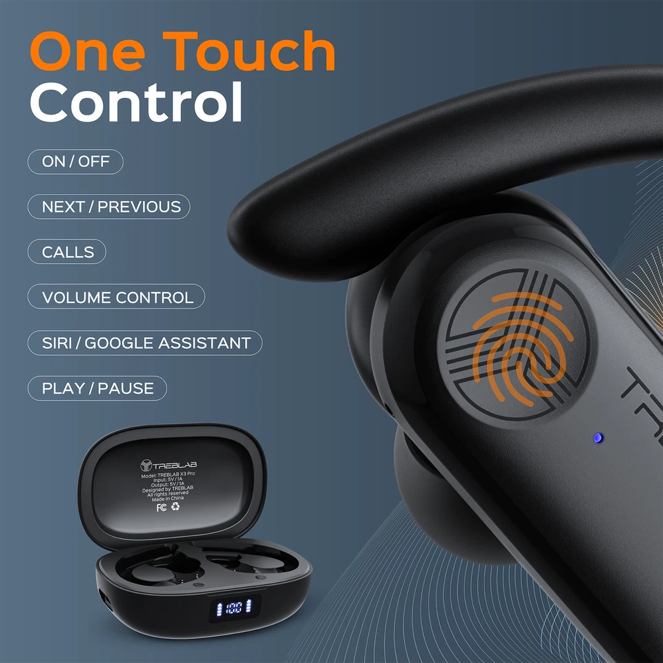 TREBLAB X3 Pro True Wireless Earbuds - Wireless Bluetooth 5.3 145H Playtime - Image 3 of 4
