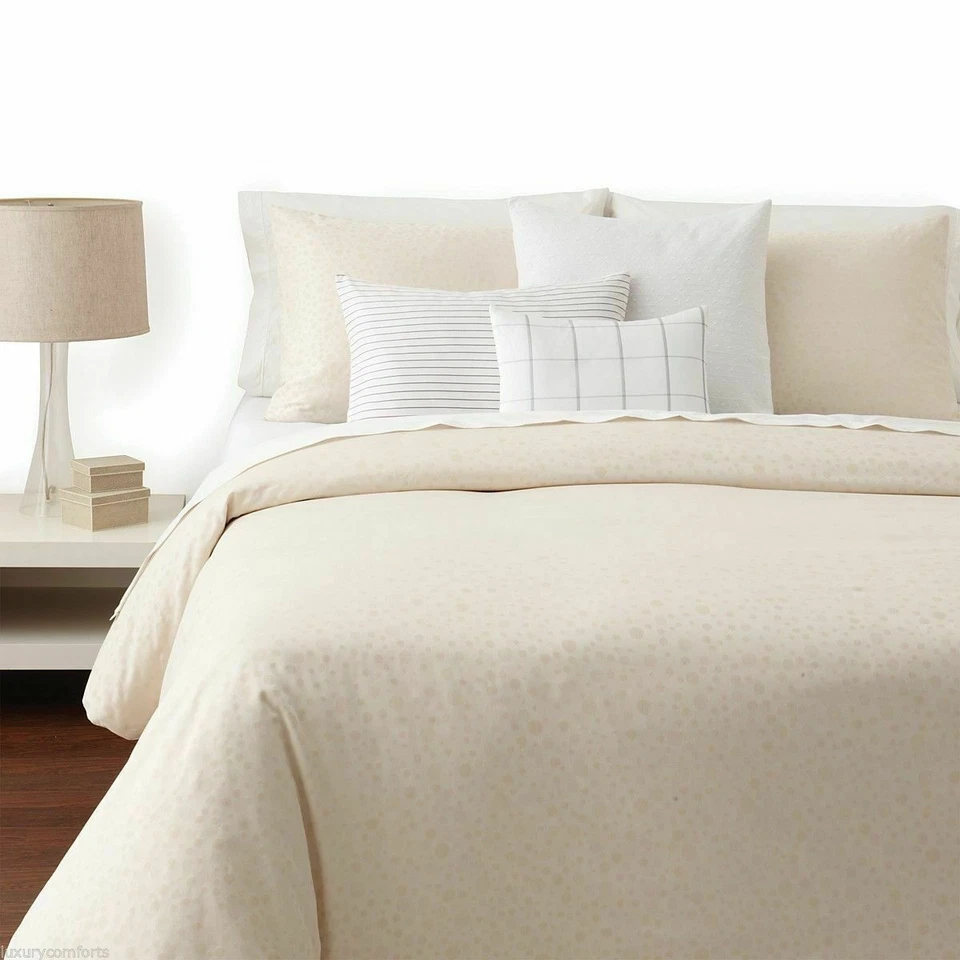 Raro Calvin Klein Mykonos Círculos Geométricos Jacquard 1 Falso Crudo Marfil Griego Nuevo Foto 2 de 4