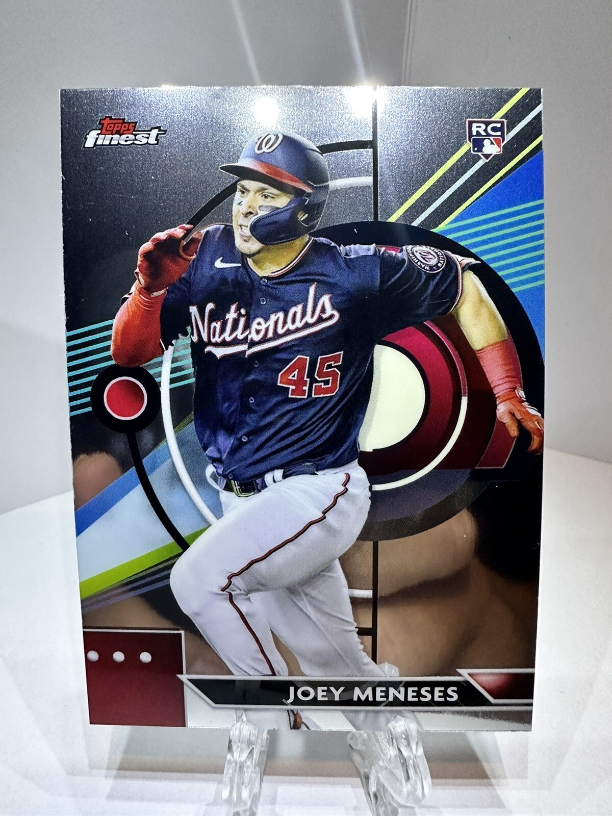 2023 Topps Finest Baseball Joey Meneses #68 RC Rookie Washington Nationals
