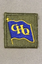 Army patch 6700: GHQ Southwest Pacific "CHQ" design - WWII original